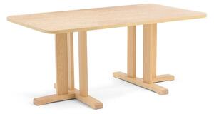 AJ Produkty Stůl KUPOL, 1400x800x600 mm, obdélník, akustické linoleum, bříza/béžová