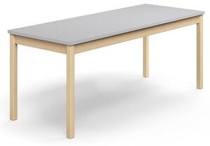 AJ Produkty Stůl DECIBEL, 1800x700x720 mm, akustická HPL deska, bříza/šedá
