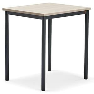 AJ Produkty Stůl BORÅS PLUS, 700x600x760 mm, antracitově šedé nohy, HPL deska, jasan