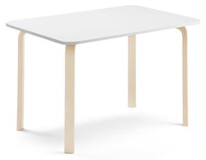 AJ Produkty Stůl ELTON, 1200x600x710 mm, bříza, akustická HPL deska, bílá