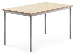 AJ Produkty Stůl SONITUS, 1400x800x720 mm, stříbrné nohy, deska s linoleem, béžová