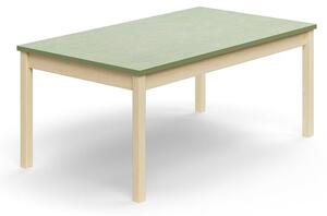 AJ Produkty Stůl DECIBEL, 1400x800x590 mm, akustické linoleum, bříza/zelenošedá