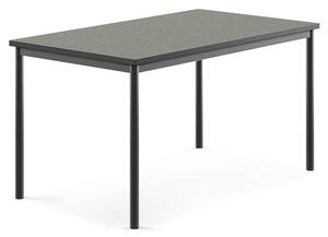 AJ Produkty Stůl SONITUS, 1400x800x720 mm, antracitově šedé nohy, deska s linoleem, tmavě šedá