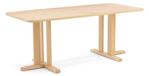 AJ Produkty Stůl KUPOL, 1800x800x720 mm, obdélník, akustické linoleum, bříza/béžová
