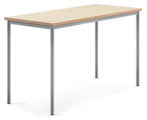 AJ Produkty Stůl SONITUS, 1600x700x900 mm, stříbrné nohy, deska s linoleem, béžová