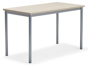 AJ Produkty Stůl SONITUS PLUS, 1200x600x720 mm, stříbrné nohy, HPL deska tlumící hluk, jasan