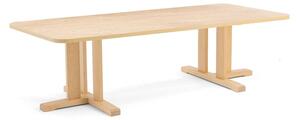 AJ Produkty Stůl KUPOL, 1800x800x500 mm, obdélník, akustické linoleum, bříza/béžová
