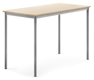 AJ Produkty Stůl BORÅS, 1400x700x900 mm, stříbrné nohy, HPL deska, bříza