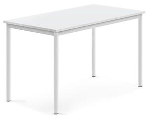 AJ Produkty Stůl BORÅS, 1200x700x720 mm, bílé nohy, HPL deska, bílá