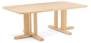 AJ Produkty Stůl KUPOL, 1400x800x500 mm, obdélník, akustické linoleum, bříza/béžová