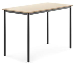 AJ Produkty Stůl BORÅS, 1400x700x900 mm, antracitově šedé nohy, HPL deska, bříza