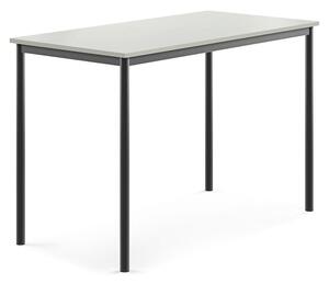 AJ Produkty Stůl BORÅS, 1400x700x900 mm, antracitově šedé nohy, HPL deska, šedá