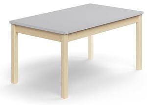 AJ Produkty Stůl DECIBEL, 1200x700x590 mm, akustická HPL deska, bříza/šedá