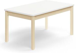 AJ Produkty Stůl DECIBEL, 1200x700x590 mm, akustická HPL deska, bříza/bílá