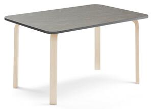 AJ Produkty Stůl ELTON, 1200x700x640 mm, bříza, akustické linoleum, tmavě šedá