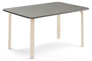 AJ Produkty Stůl ELTON, 1400x700x640 mm, bříza, akustické linoleum, tmavě šedá