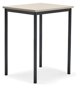 AJ Produkty Stůl SONITUS PLUS, 700x600x900 mm, antracitově šedé nohy, HPL deska tlumící hluk, jasan