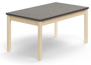 AJ Produkty Stůl DECIBEL, 1200x700x590 mm, akustické linoleum, bříza/tmavě šedá