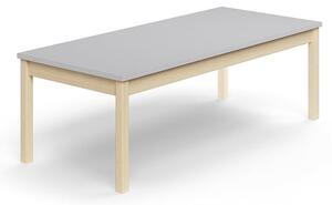 AJ Produkty Stůl DECIBEL, 1600x700x530 mm, akustická HPL deska, bříza/šedá