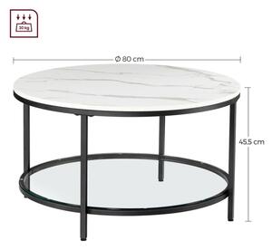 Konferenční stůl SID 80 cm bílá