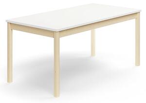 AJ Produkty Stůl DECIBEL, 1600x800x720 mm, akustická HPL deska, bříza/bílá