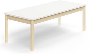 AJ Produkty Stůl DECIBEL, 1600x700x530 mm, akustická HPL deska, bříza/bílá