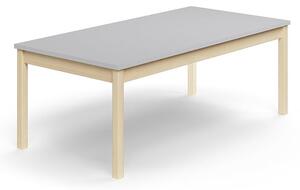 AJ Produkty Stůl DECIBEL, 1600x800x590 mm, akustická HPL deska, bříza/šedá