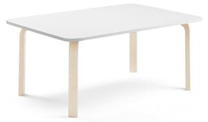 AJ Produkty Stůl ELTON, 1400x700x530 mm, bříza, akustická HPL deska, bílá