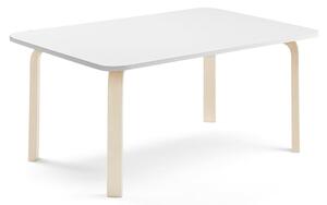 AJ Produkty Stůl ELTON, 1200x700x530 mm, bříza, akustická HPL deska, bílá