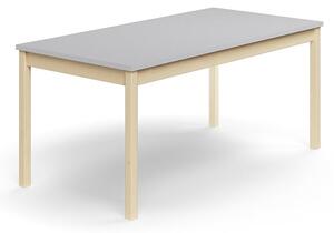 AJ Produkty Stůl DECIBEL, 1600x800x720 mm, akustická HPL deska, bříza/šedá