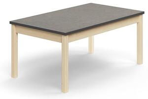 AJ Produkty Stůl DECIBEL, 1200x700x530 mm, akustické linoleum, bříza/tmavě šedá