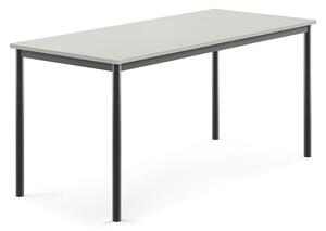 AJ Produkty Stůl SONITUS, 1600x700x720 mm, antracitově šedé nohy, HPL deska tlumící hluk, šedá