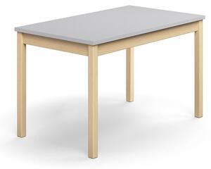 AJ Produkty Stůl DECIBEL, 1200x700x720 mm, HPL deska tlumící hluk, bříza/šedá