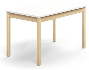 AJ Produkty Stůl DECIBEL, 1200x700x720 mm, HPL deska tlumící hluk, bříza/bílá