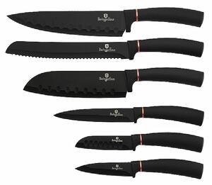Sada nožů s nepřilnavým povrchem 6 ks Black Rose Collection