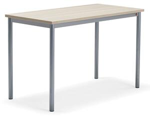 AJ Produkty Stůl BORÅS PLUS, 1200x600x760 mm, stříbrné nohy, HPL deska, jasan