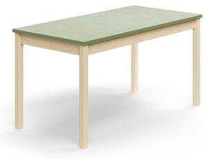 AJ Produkty Stůl DECIBEL, 1400x700x720 mm, akustické linoleum, bříza/zelenošedá
