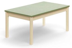 AJ Produkty Stůl DECIBEL, 1200x700x530 mm, akustické linoleum, bříza/zelenošedá