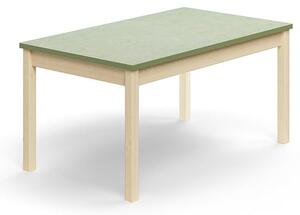 AJ Produkty Stůl DECIBEL, 1200x700x590 mm, akustické linoleum, bříza/zelenošedá