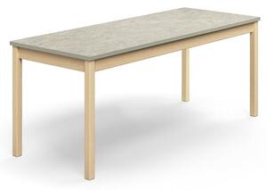 AJ Produkty Stůl DECIBEL, 1800x700x720 mm, světle šedé linoleum, bříza