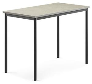 AJ Produkty Stůl SONITUS, 1200x700x900 mm, antracitově šedé nohy, deska s linoleem, šedá
