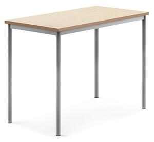 AJ Produkty Stůl SONITUS, 1200x700x900 mm, stříbrné nohy, deska s linoleem, béžová