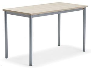 AJ Produkty Stůl BORÅS PLUS, 1200x600x720 mm, stříbrné nohy, HPL deska, jasan