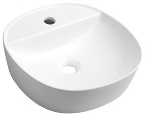 SAPHO - LUGANO keramické umyvadlo na desku, Ø 40 cm, bílá AR491