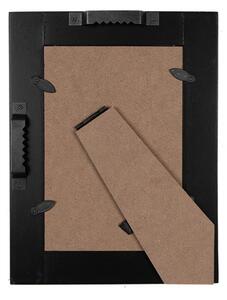 Černo hnědý dřevěný fotorámeček Jenno s patinou – 10x15 cm