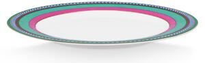 Pip Studio Pip Chique Stripes talíř ∅23cm, růžovo-zelený (Porcelánový talíř Ø 23cm)