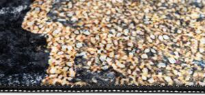 Makro Abra Kusový koberec pratelný TOSCANA 37050 Moderní pogumovaný modrý krémový zlatý Rozměr: 120x170 cm