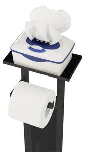 WENKO 71558800 - WC set DEBAR 21x70,5 cm nerez/černá