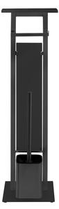 WENKO 71558800 - WC set DEBAR 21x70,5 cm nerez/černá