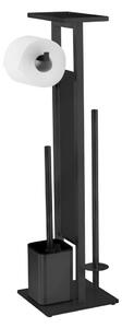 WENKO 71558800 - WC set DEBAR 21x70,5 cm nerez/černá